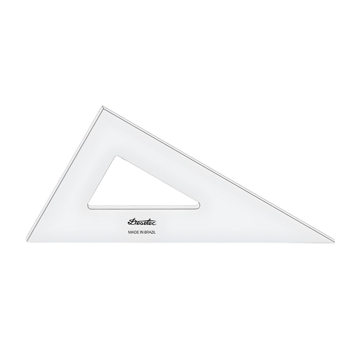 Esquadro Acrílico Trident 28cm sem Escalas - Ângulos 30° 60° 90° - Usinagem de Alta Precisão - Modelo 2628
