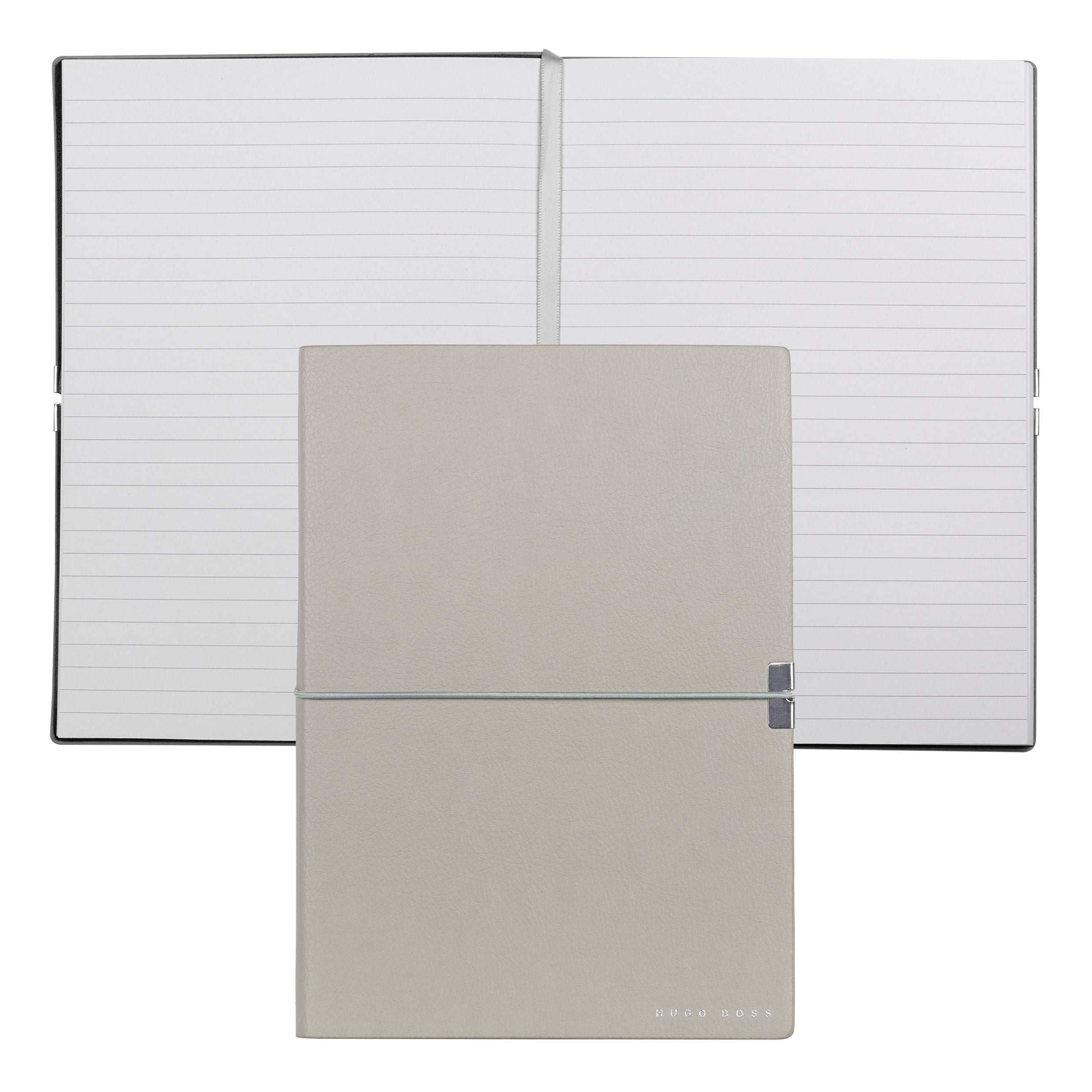 Caderno A5 Elegance Storyline Cinza 80 Folhas Pautadas 100g/m² - Hugo Boss - Hnh124kl