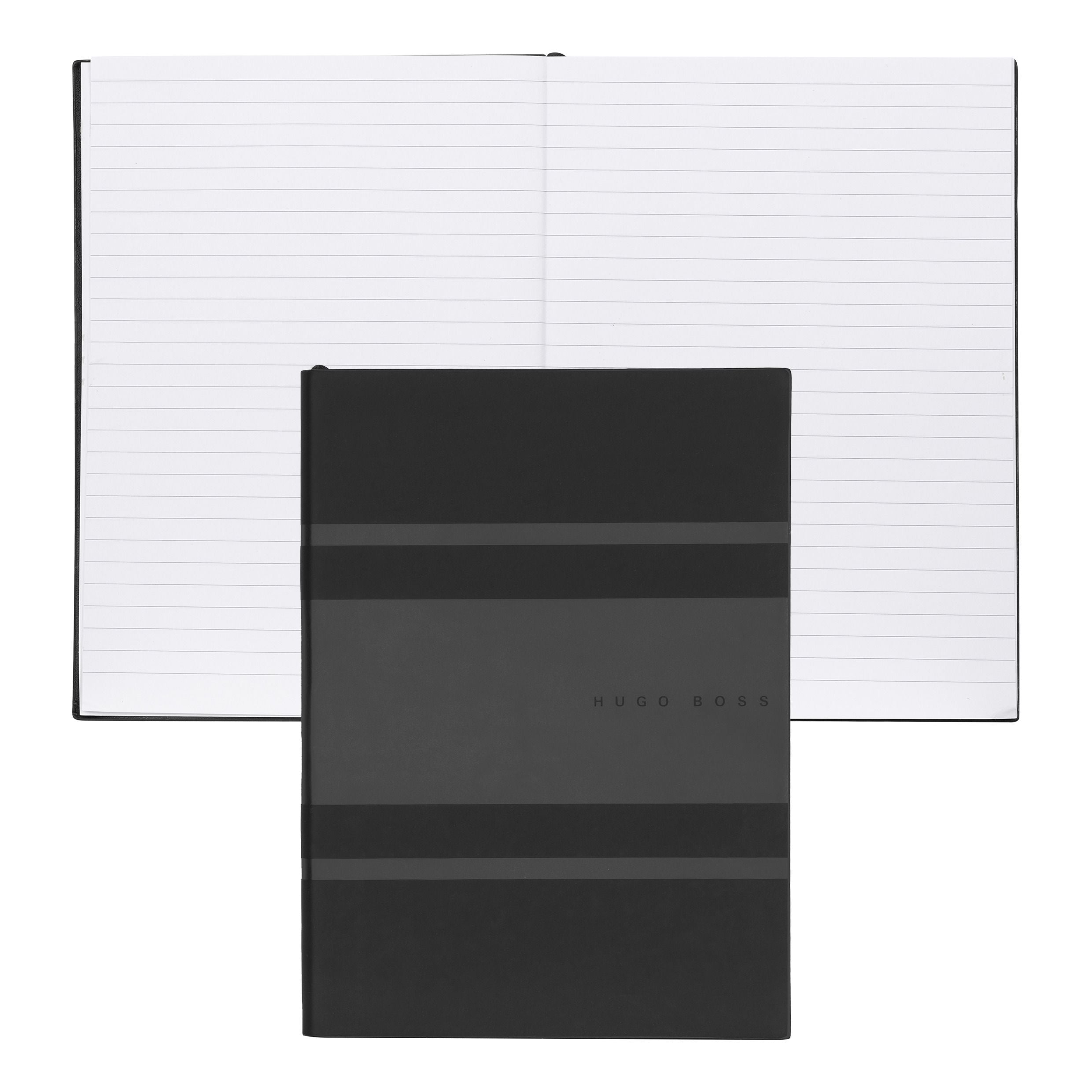 Caderno A5 Essential Gear Preto 80 Folhas Pautadas 80g/m² - Hugo Boss - Hnh127al