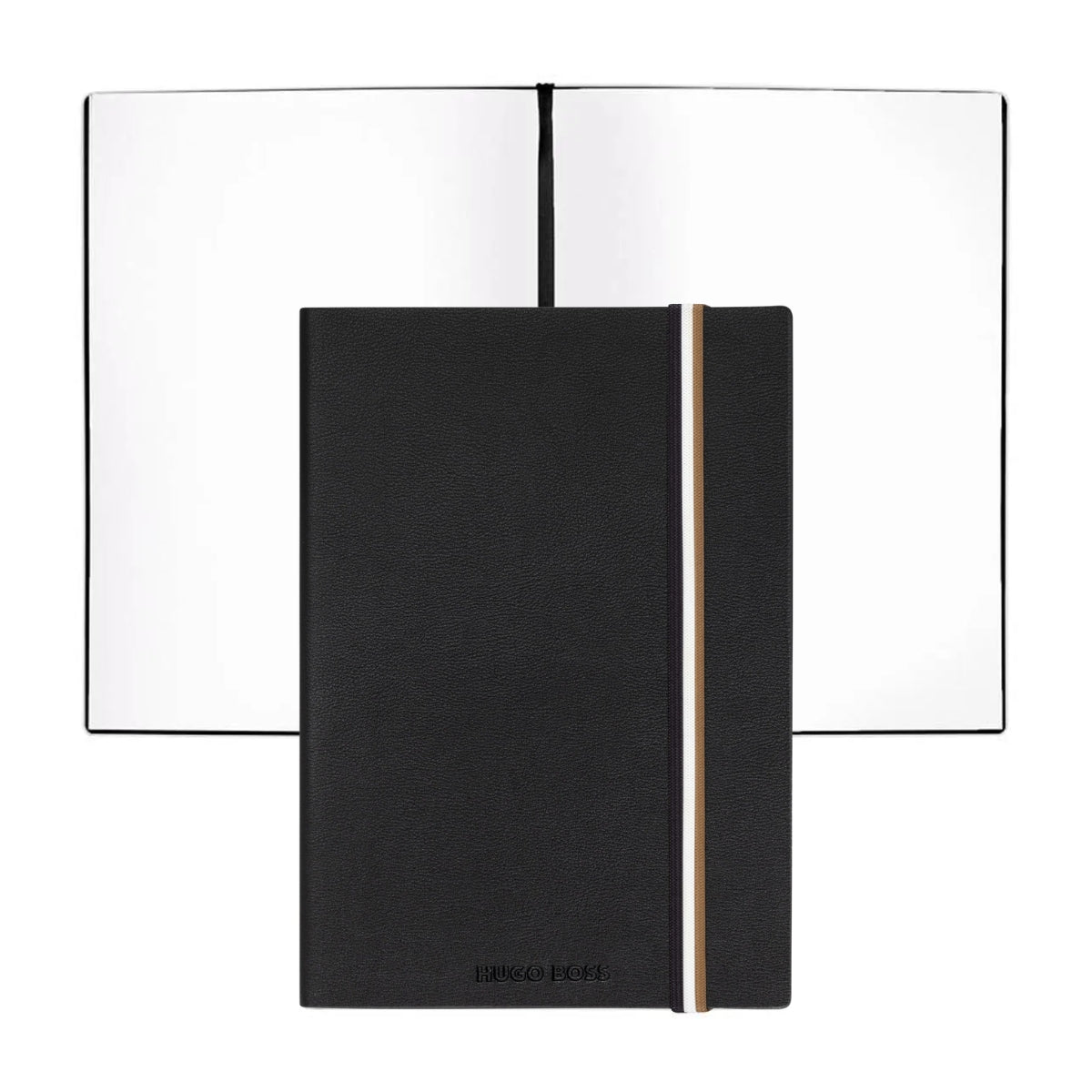 Caderno A5 Iconic Preto 80 Folhas sem Pauta 80g/m² - Hugo Boss - Hnh321ap