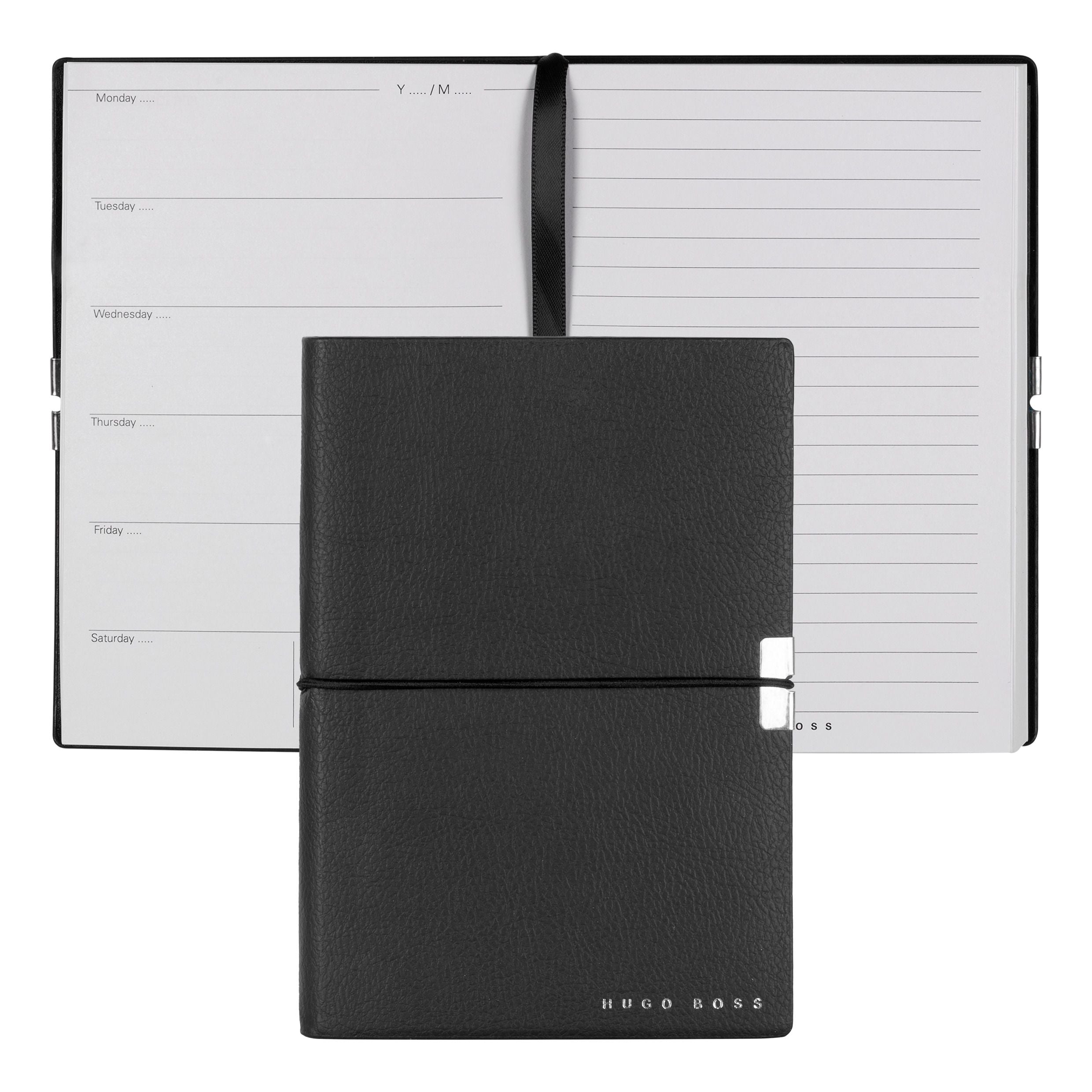 Caderno A6 Elegance Storyline Preto Agenda Semanal sem Data 80 Folhas 100g/m² - Hugo Boss - Hnm124aa
