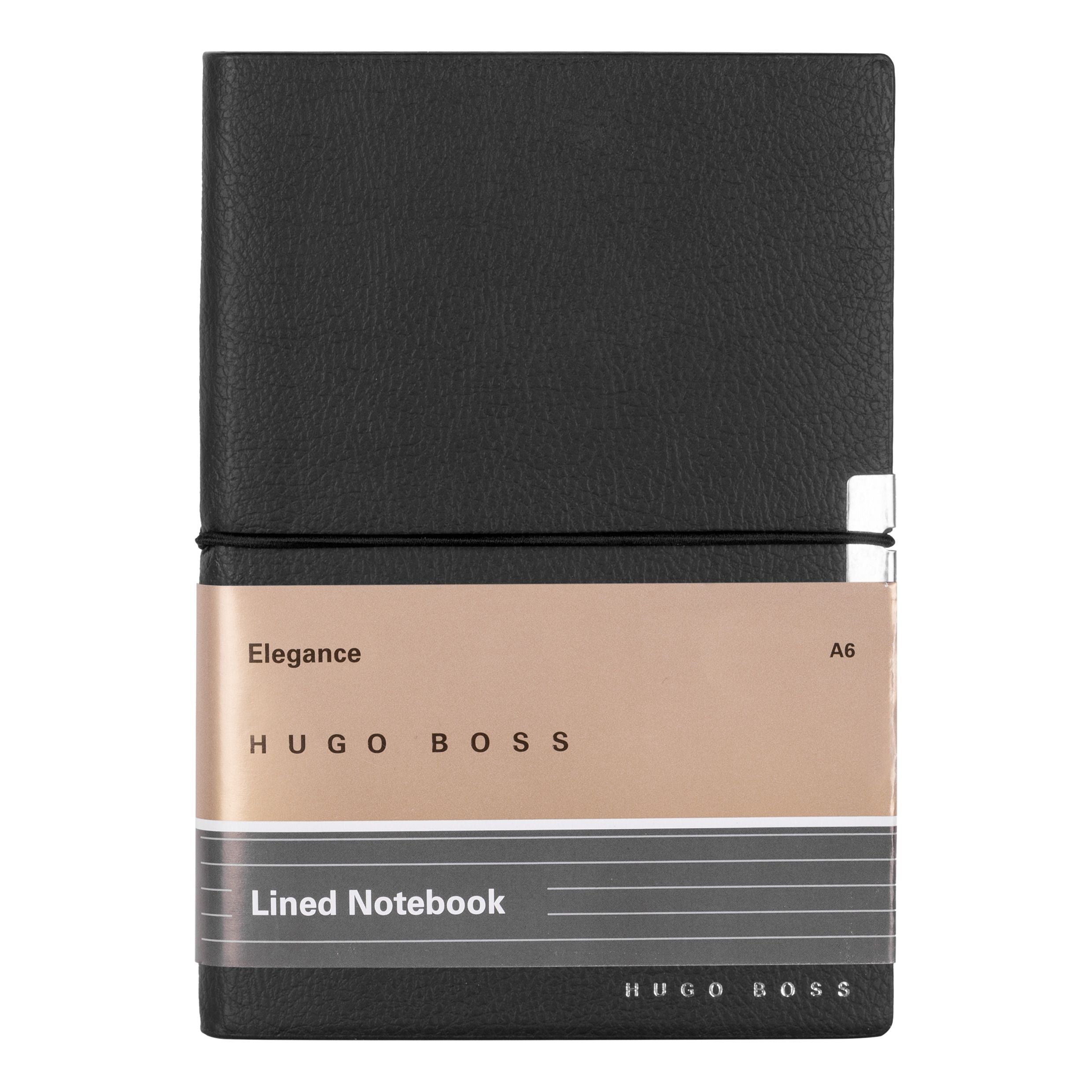 Caderno A6 Elegance Storyline Preto 80 Folhas Pautadas 100g/m² - Hugo Boss - Hnm124al