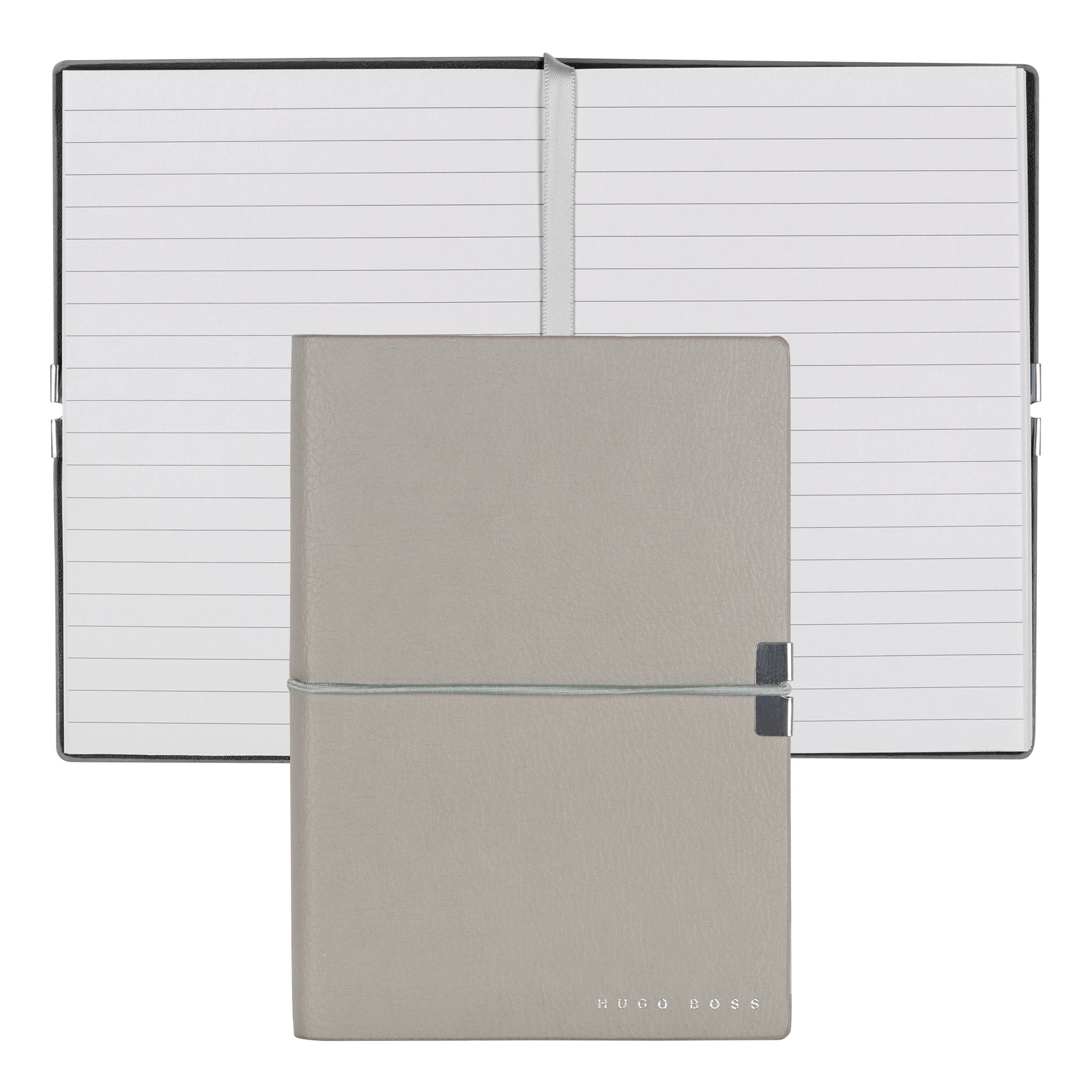 Caderno A6 Elegance Storyline Cinza 80 Folhas Pautadas 100g/m² - Hugo Boss - Hnm124kl