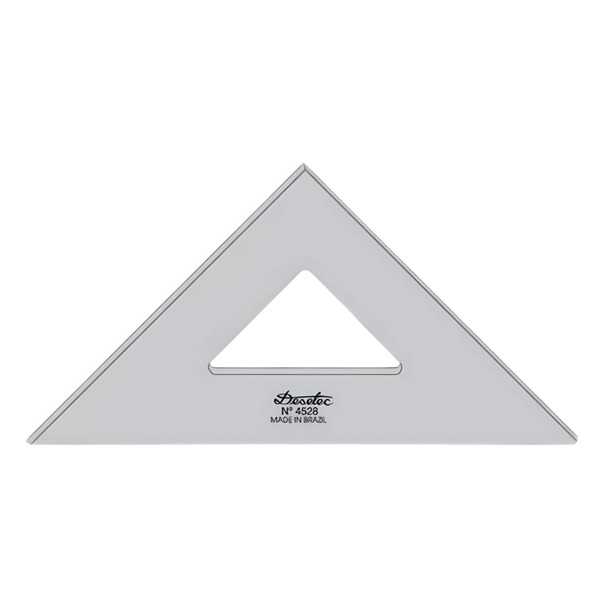 Esquadro Acrílico Trident 28cm sem Escalas - Ângulos 45° 45° 90° - Usinagem de Alta Precisão - Modelo 4528
