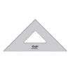 Esquadro Acrílico Trident 28cm sem Escalas - Ângulos 45° 45° 90° - Usinagem de Alta Precisão - Modelo 4528
