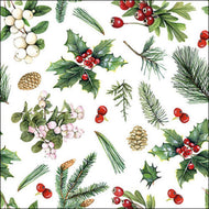 Guardanapo para Decoupage Ambiente 33x33cm com 20 Unidades - Inverno Verdejante