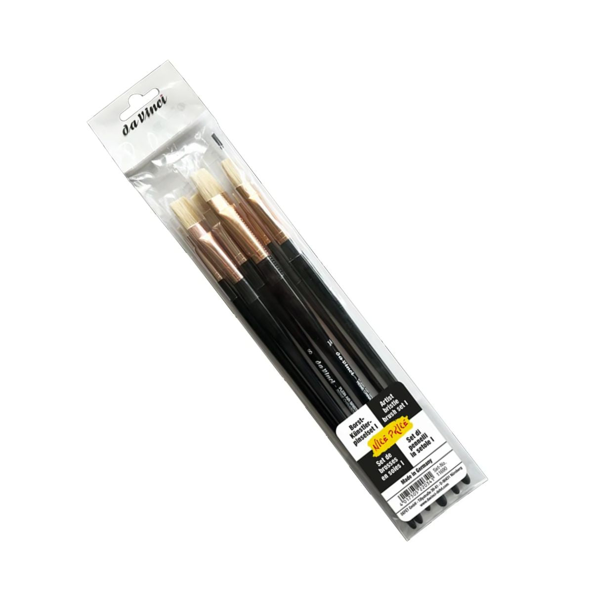 Kit Pincel da Vinci Cerdas Básicas I com 6 Unidades Série 7007 Chato