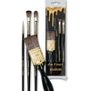 Kit Pincel Óleo da Vinci Isi Carolina Signature Edition com 4 Unidades - Linha Profissional para Pintura em Óleo