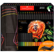 Estojo Lápis de Cor Supersoft 72 Cores Vivas com Estojo de Tecido - Faber-castell 371910