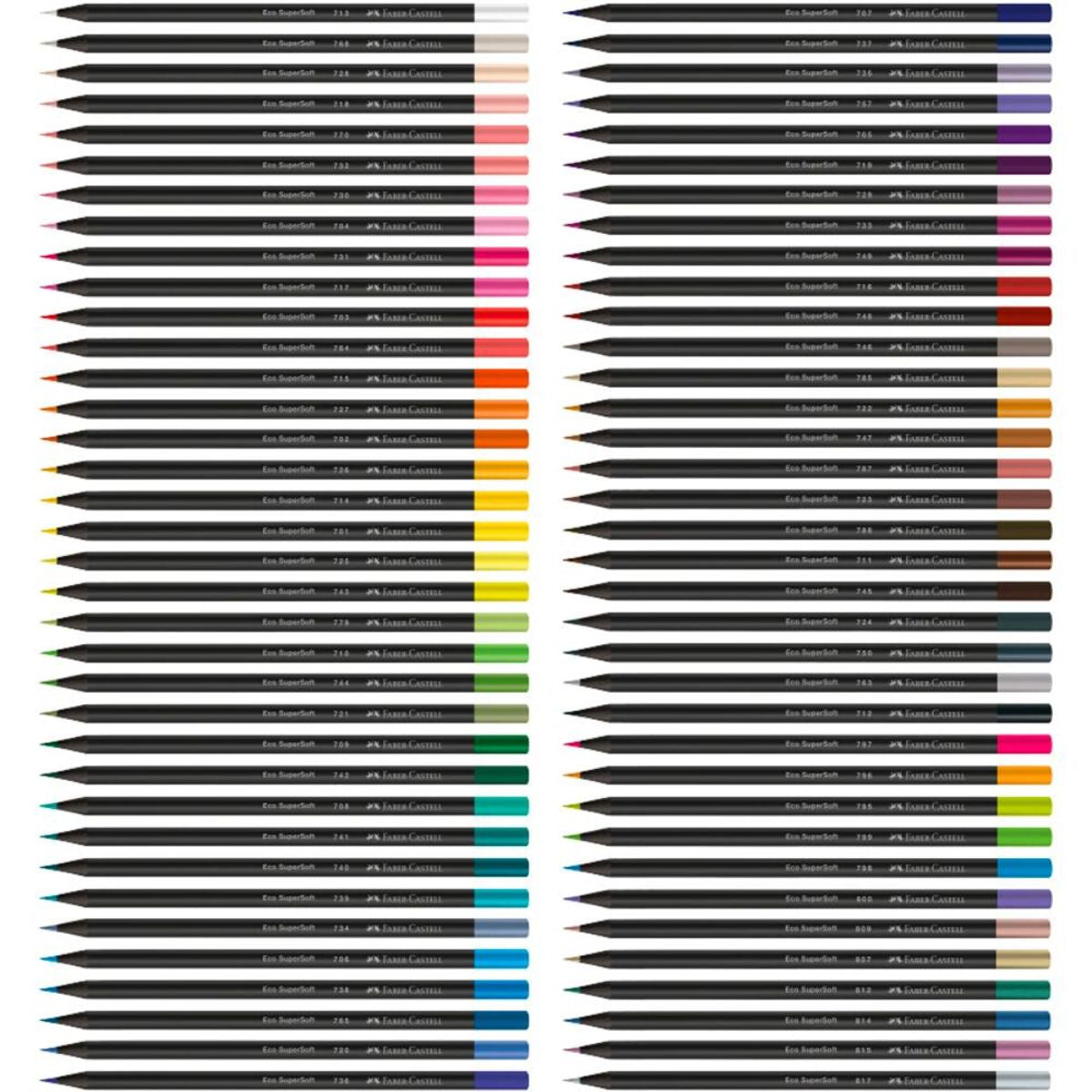 Estojo Lápis de Cor Supersoft 72 Cores Vivas com Estojo de Tecido - Faber-castell 371910
