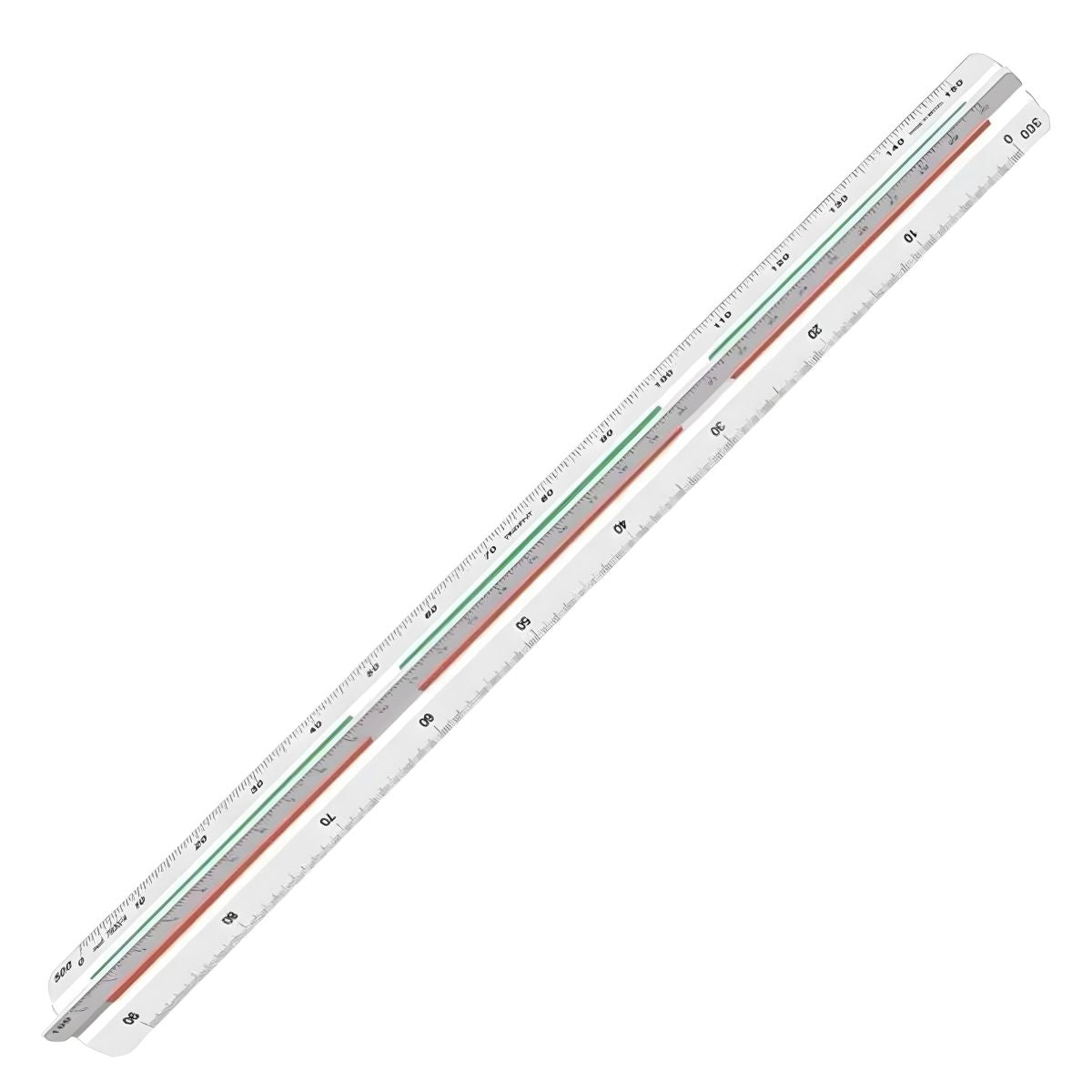 Escalímetro Trident Profissional 30cm Triangular em Abs com Escalas Técnicas em Baixo Relevo - Modelo 7830-3