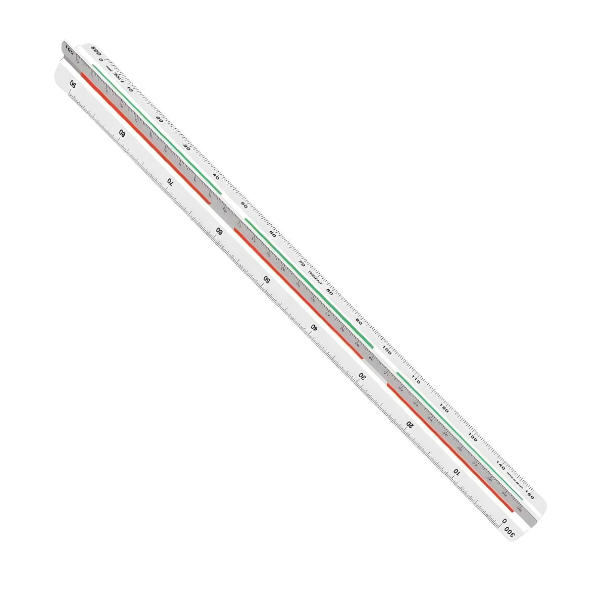 Escalímetro Trident Profissional 30cm Triangular em Abs com Escalas Técnicas em Baixo Relevo - Modelo 7830-3