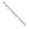 Escalímetro Trident Profissional 30cm Triangular em Abs com Escalas Técnicas em Baixo Relevo - Modelo 7830-3