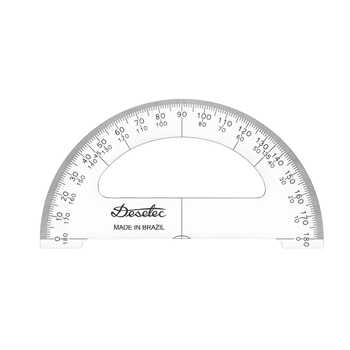 Transferidor Acrílico Desetec Trident 180° 10cm - Modelo 8110
