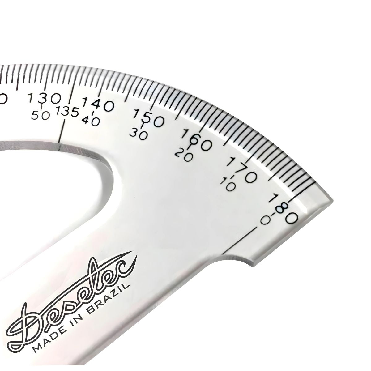 Transferidor Acrílico Desetec Trident 180° 10cm - Modelo 8110

