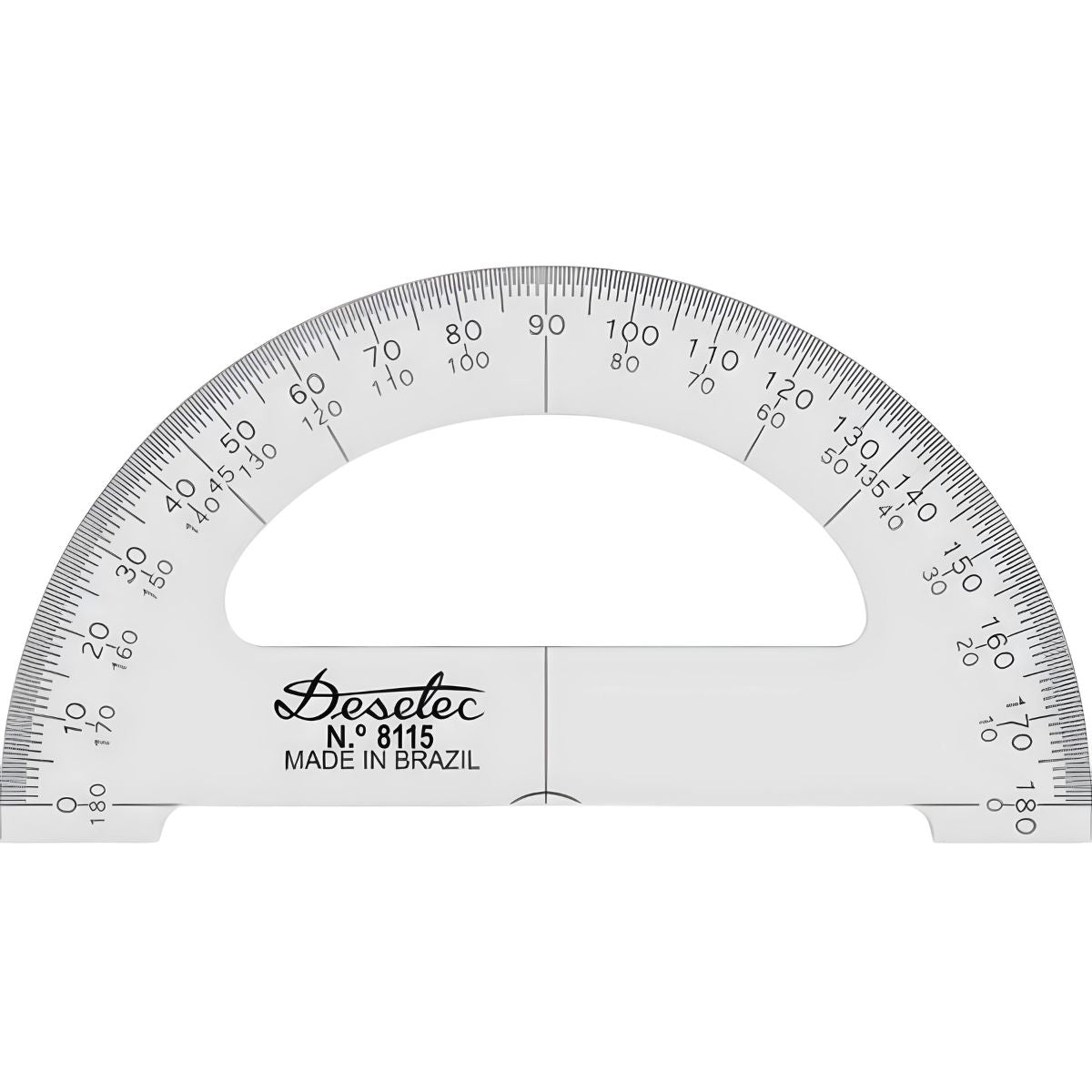 Transferidor Acrílico Desetec Trident 180º 15cm - Modelo 8115
