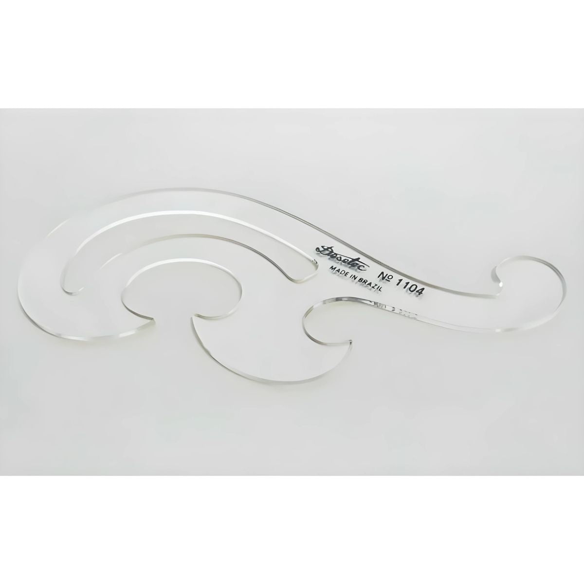 Curva Francesa Acrílico 16x7 Cm Trident Modelo 1104 - Gabarito de Curvas para Desenho Técnico