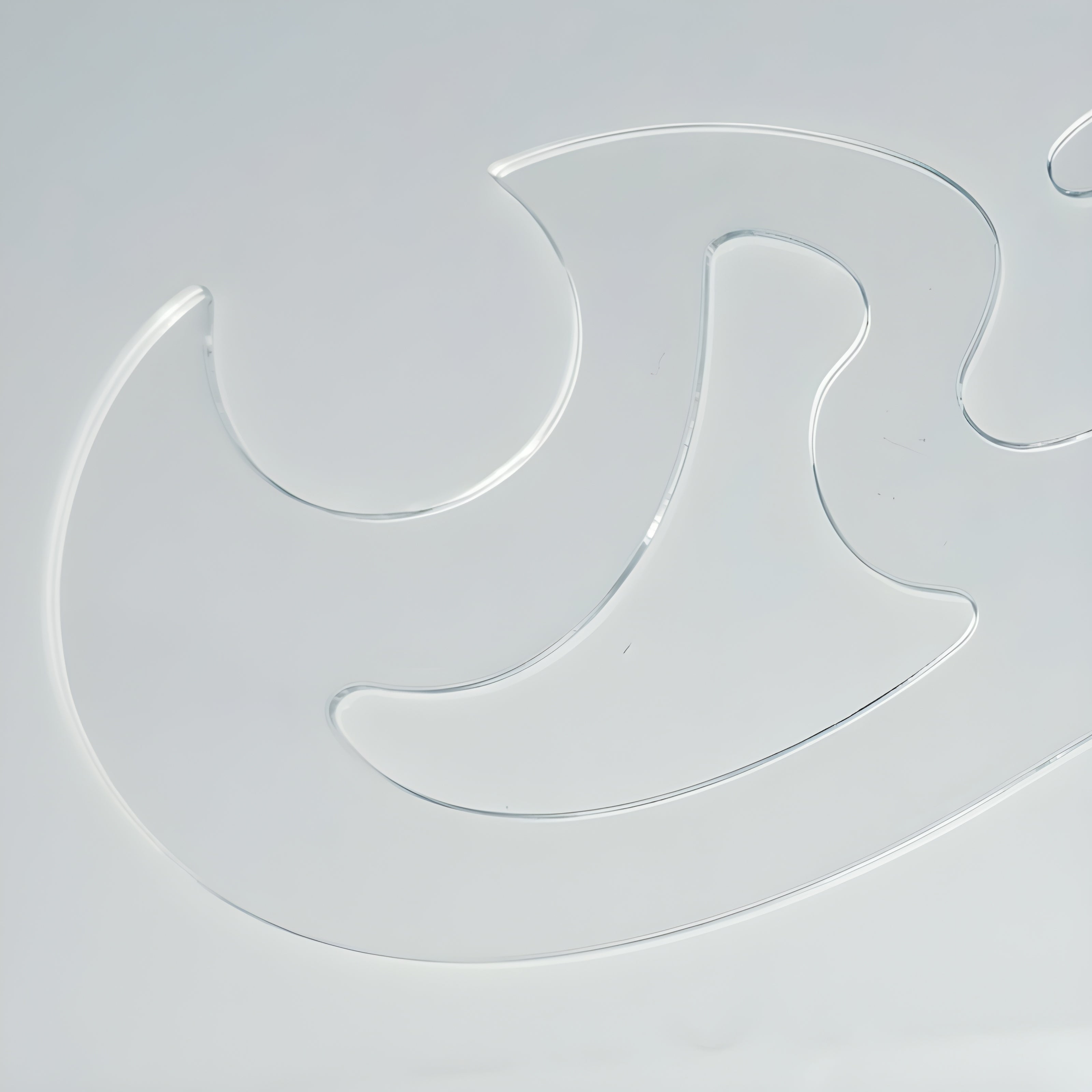 Curva Francesa Acrílico 22x9 Cm Trident Modelo 1110 - Gabarito de Curvas para Desenho Técnico