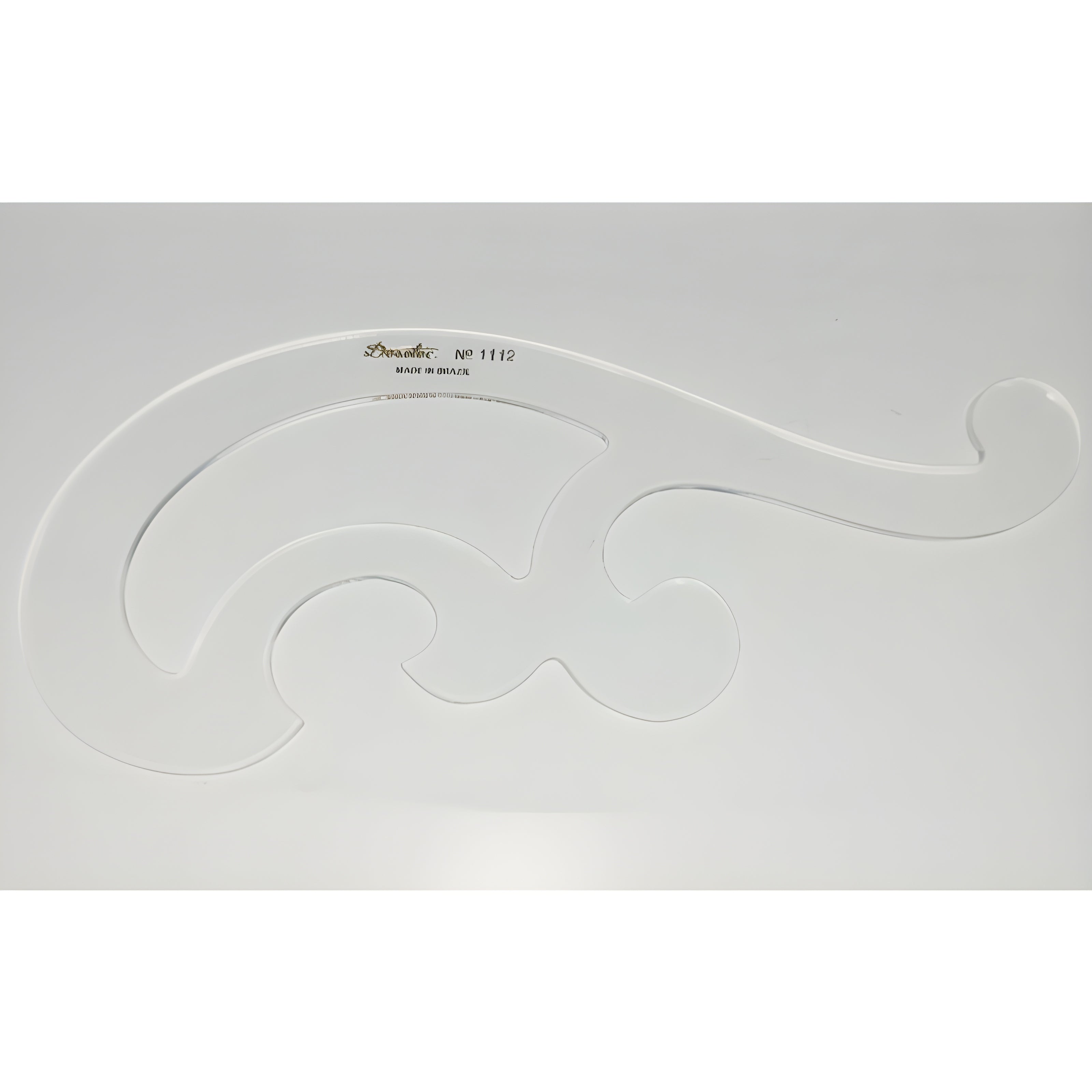 Curva Francesa Acrílico 25x11 Cm Trident Modelo 1112 - Gabarito de Curvas para Desenho Técnico
