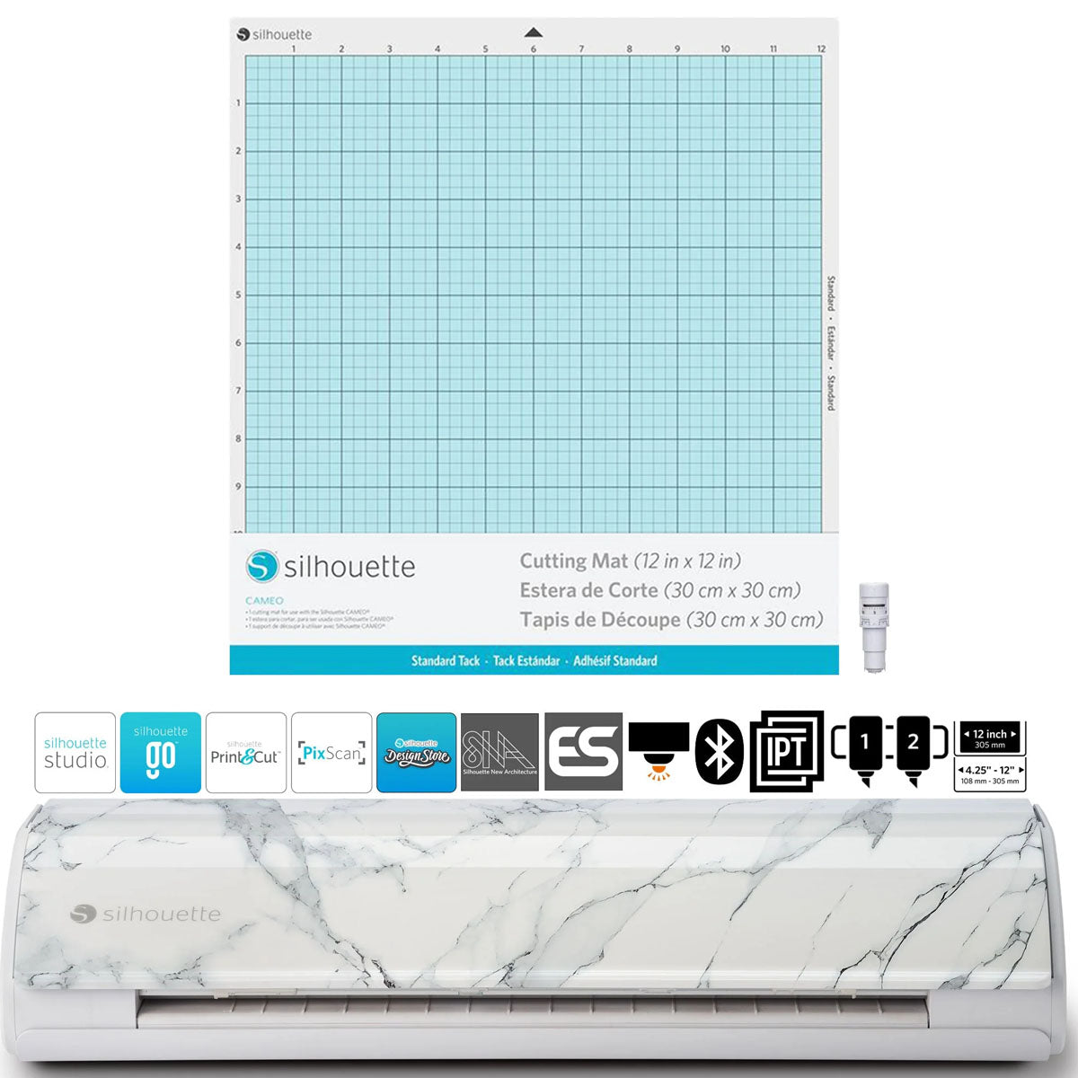 Maquina de Corte Cameo 5 Silhouette Branco Carrara - SILH-CAMEO-5-BC-4T