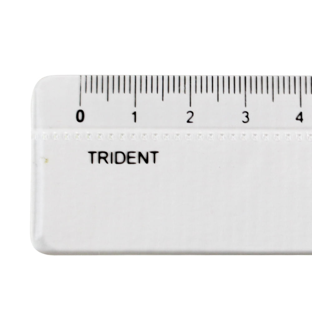 Régua de Acrílico Trident com Escala 20 Cm - Modelo 7120
