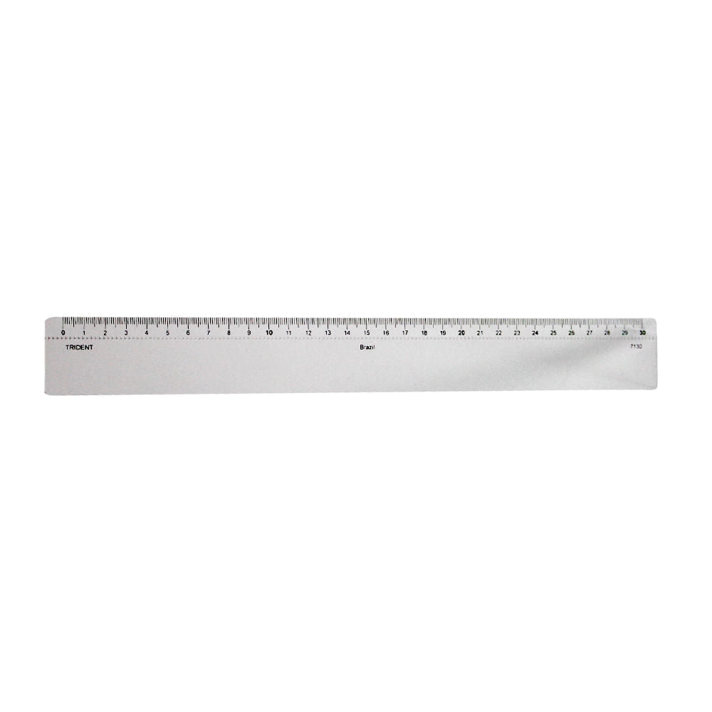 Régua de Acrílico Trident com Escala 30 Cm - Modelo 7130

