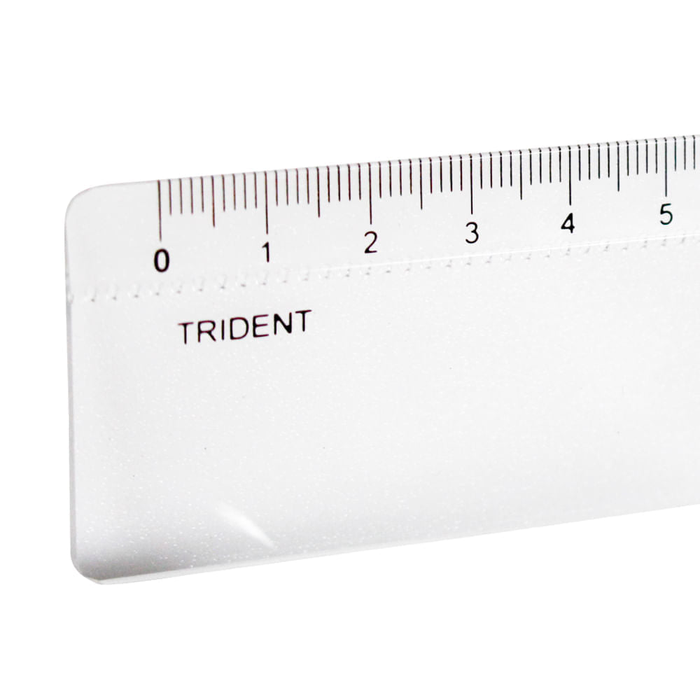 Régua de Acrílico Trident com Escala 30 Cm - Modelo 7130
