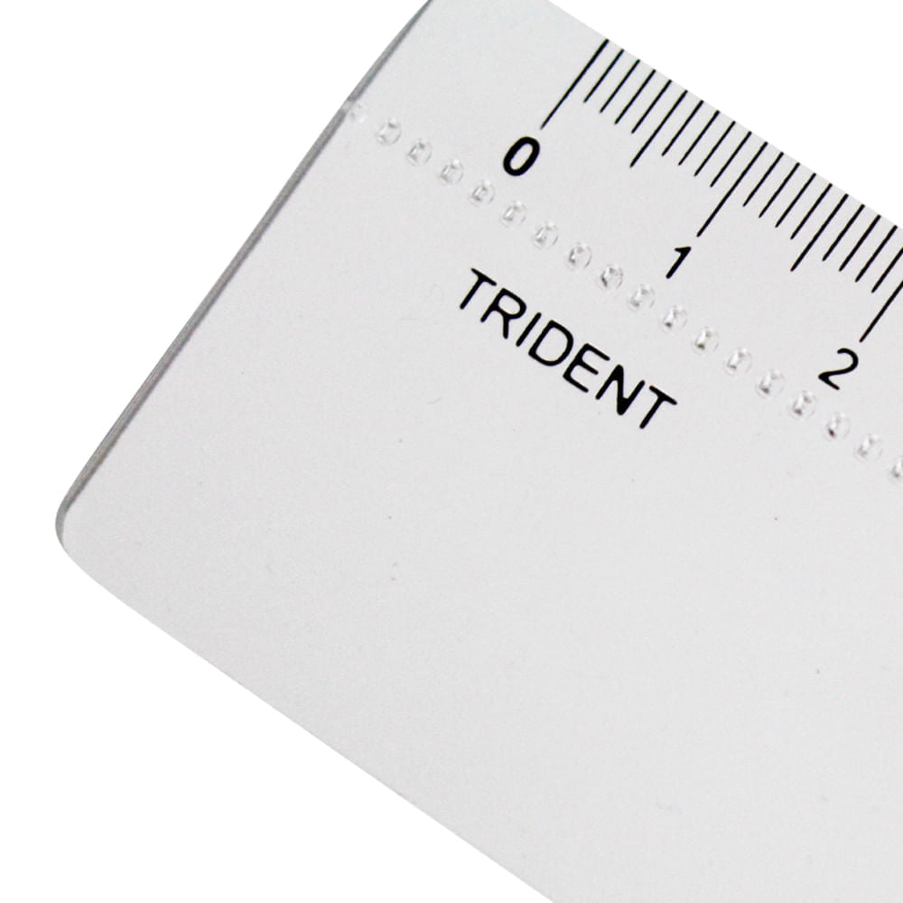 Régua de Acrílico Trident com Escala 30 Cm - Modelo 7130
