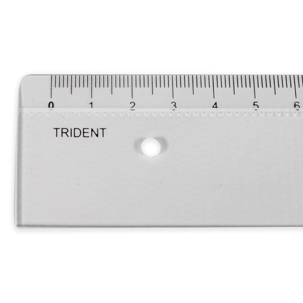 Régua de Acrílico Trident com Escala 50 Cm - Modelo 7150
