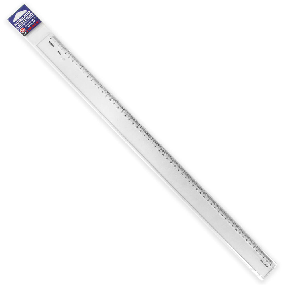 Régua de Acrílico Trident com Escala 60 Cm - Modelo 7160
