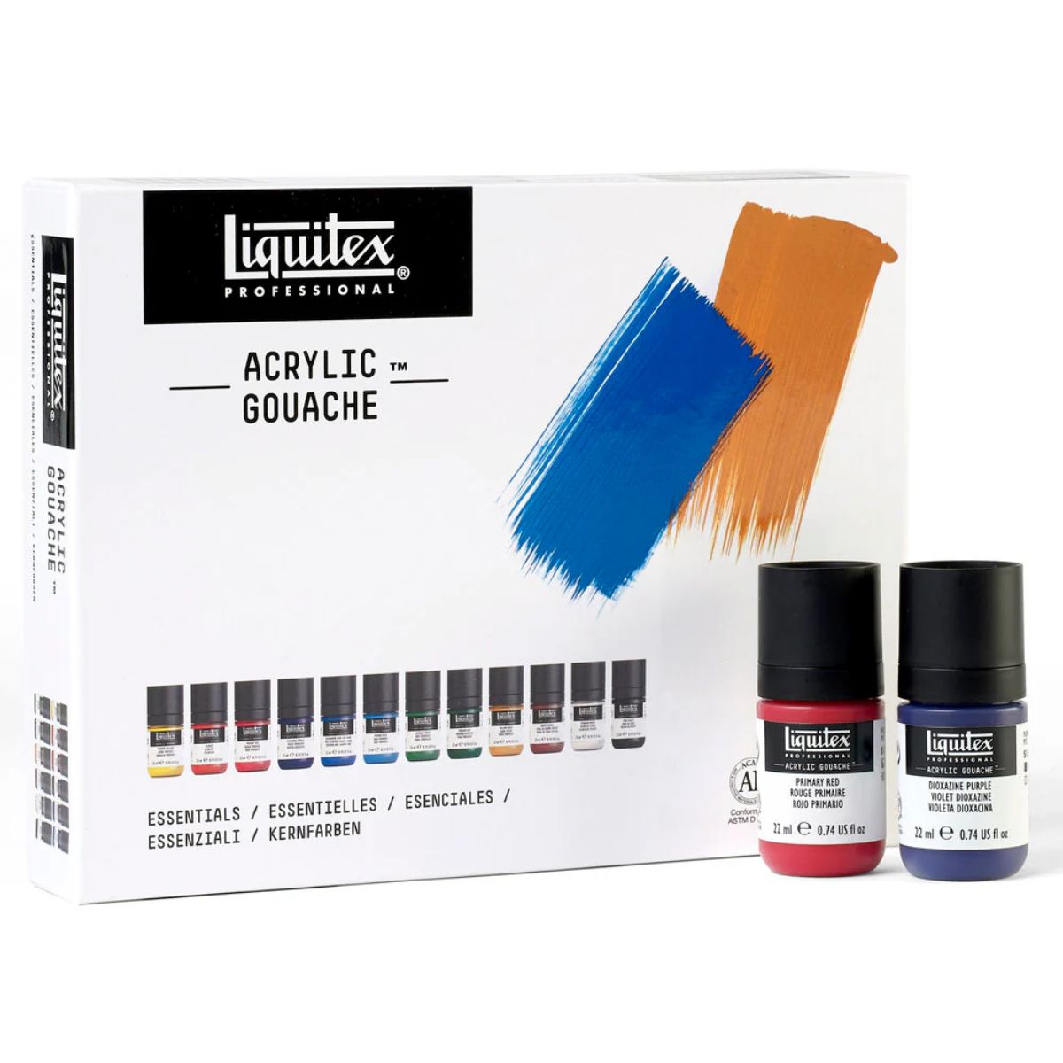 Estojo de Tinta Guache Acrílica Liquitex 22ml com 12 Cores