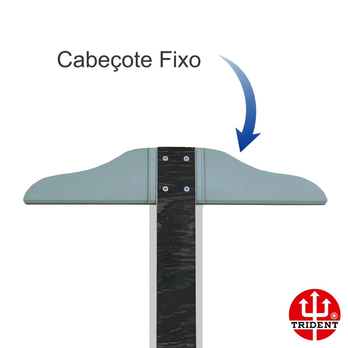 Régua T Fenólica Trident com Cabeçote Inquebrável e Borda de Acrílico 80 Cm - Modelo 5508
