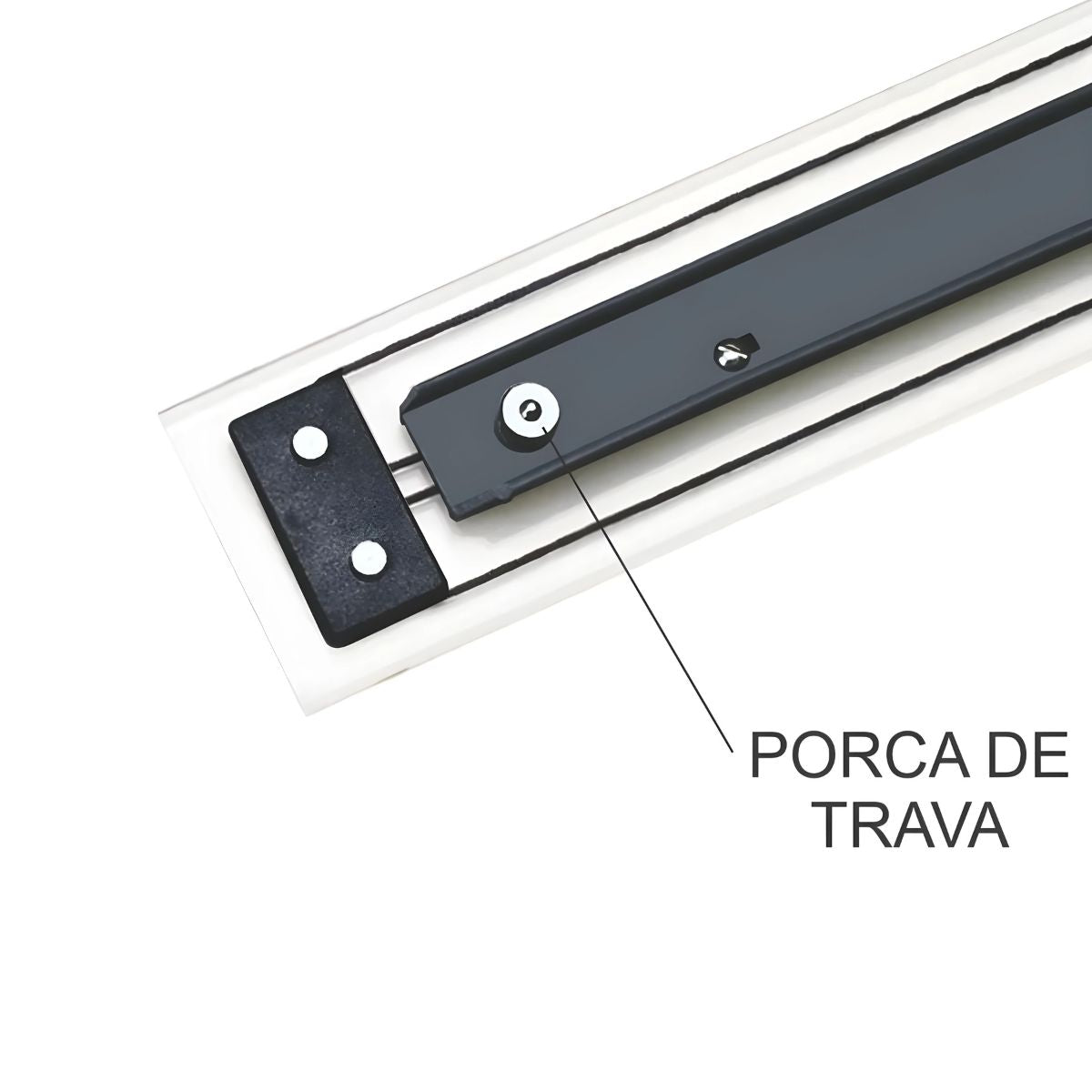 Régua Paralela Trident de Acrílico Cristal 80 Cm - Modelo 6308
