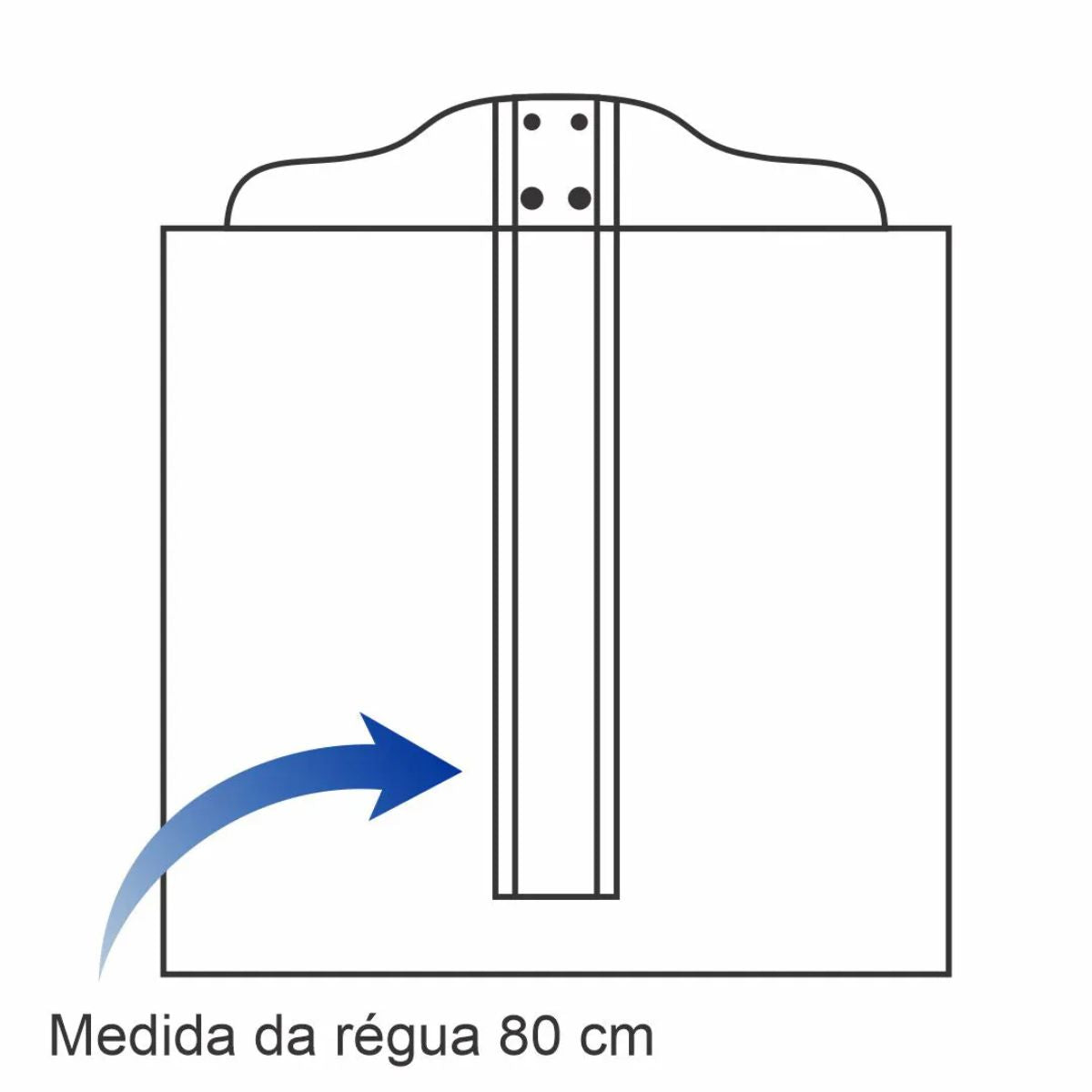 Régua T de Madeira Trident sem Borda de Acrílico 80 Cm - Modelo 5108
