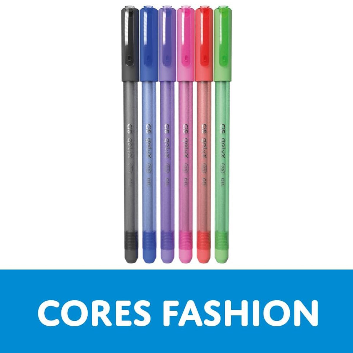 Estojo de Caneta Gel Gelyx 0.5Mm Fashion com 6 Cores - Cis