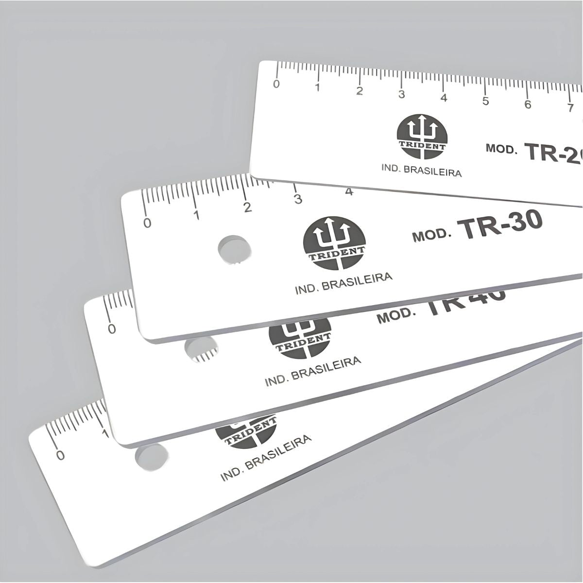 Régua em Pvc Transparente Tr-60 Trident 60cm - Modelo Tr-60
