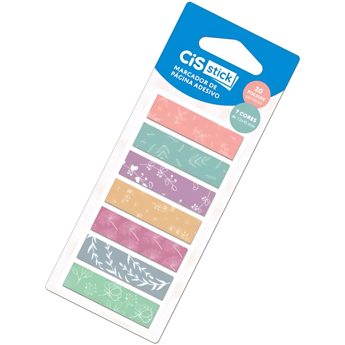 Bloco de Adesivo Sticky Notes 12x45mm com 20 Folhas - 07 Modelos Decorado - Cis