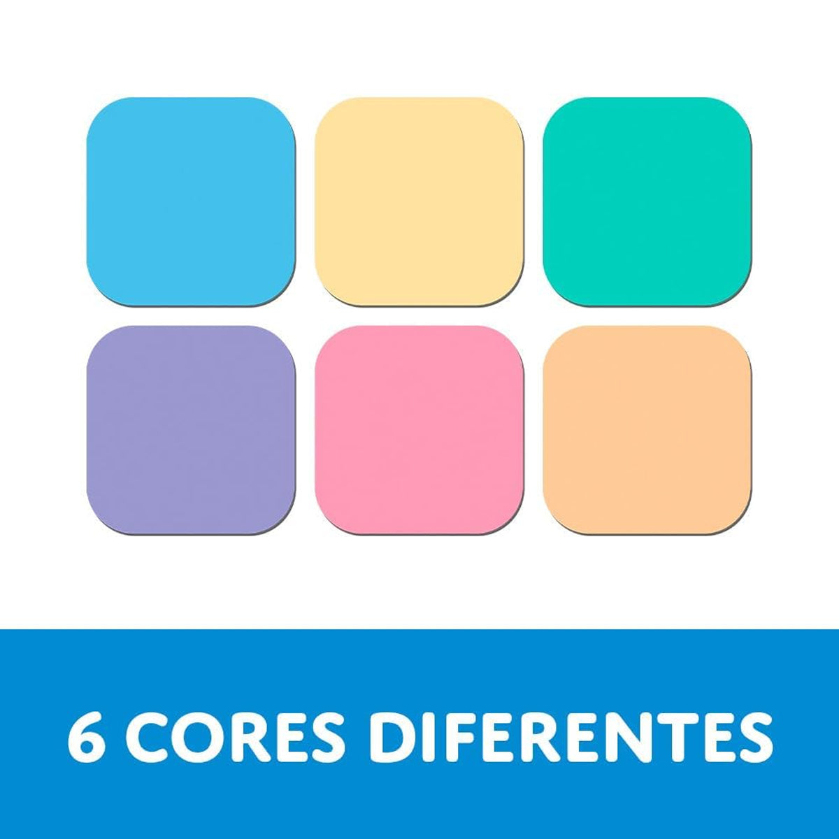Bloco de Adesivo Sticky Notes 45x45mm com 20 Folhas - 06 Modelos - Cis