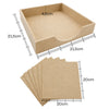 Descanso de Panela Mdf Cru 20x20x5cm com 6 Bases