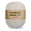 Barbante Barroco Natural Brilho Prata 4/4 Algodão com Fibra Metalizada para Crochê Tricô e Artesanato 700g 657m Tex 608 - Círculo