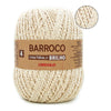 Barbante Barroco Natural Brilho Ouro 4/4 Algodão com Fibra Metalizada para Crochê Tricô e Artesanato 400g 657m Tex 608 - Círculo