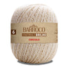 Barbante Barroco Natural Brilho Ouro 4/6 Algodão com Fibra Metalizada para Crochê Tricô e Artesanato 400g 433m Tex 922 - Círculo