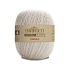 Fio Barroco Natural Brilho 4/6 Algodão com Fibra Metálica Crochê Tricô Natural Brilho Prata 400g 433m Tex 922 - Círculo