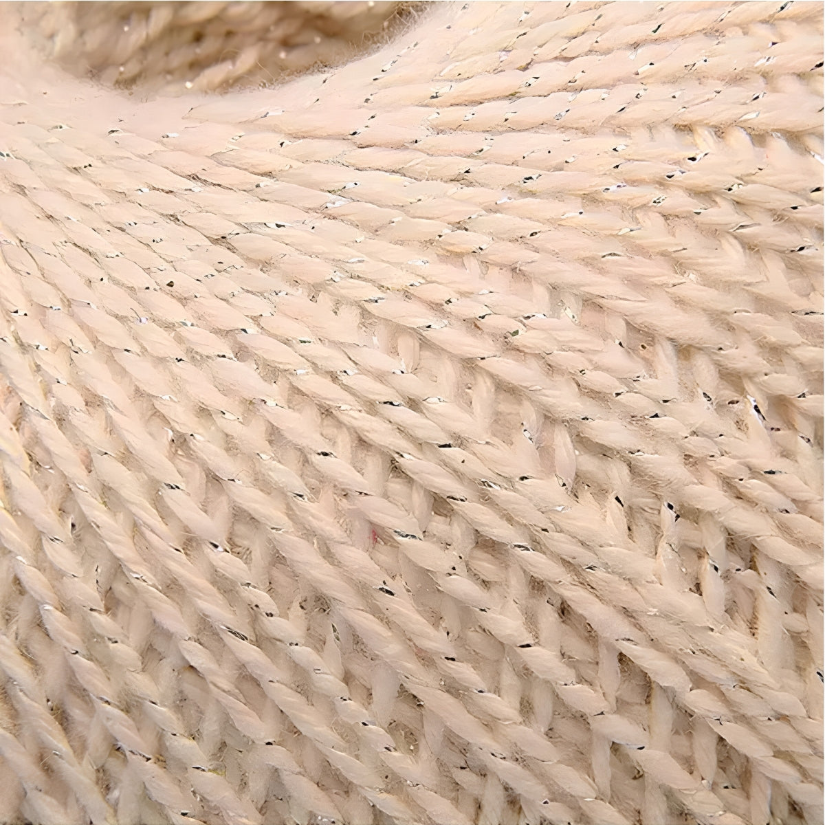 Fio Barroco Natural Brilho 4/6 Algodão com Fibra Metálica Crochê Tricô Natural Brilho Prata 400g 433m Tex 922 - Círculo