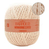 Barbante Barroco Natural Brilho Prata 4/6 Algodão com Fibra Metalizada para Crochê Tricô e Artesanato 700g 759m Tex 922 - Círculo