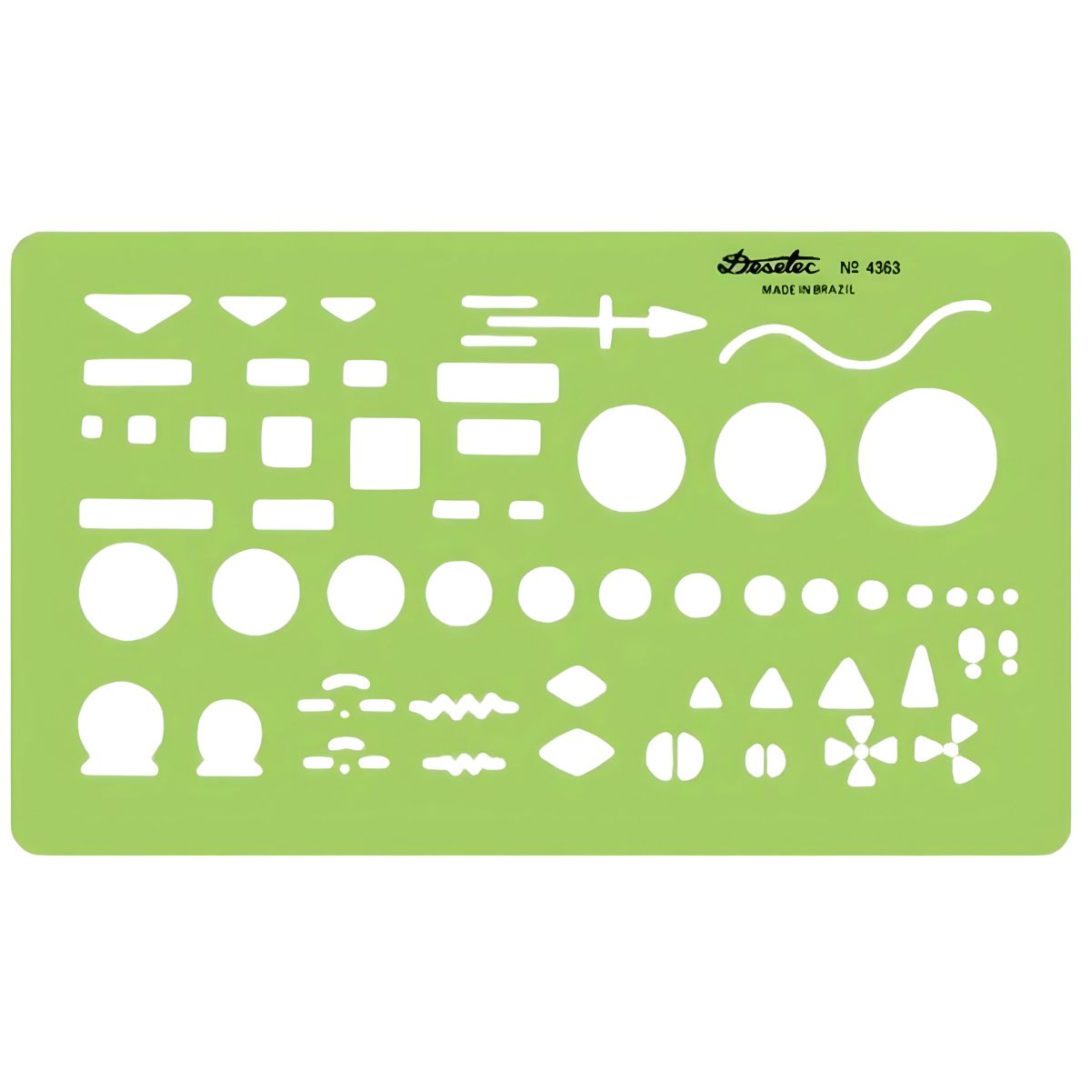 Gabarito Trident para Instalações Elétricas 20,3x12 Cm - Modelo 4363 em Astralon com Ressalto para Tinta
