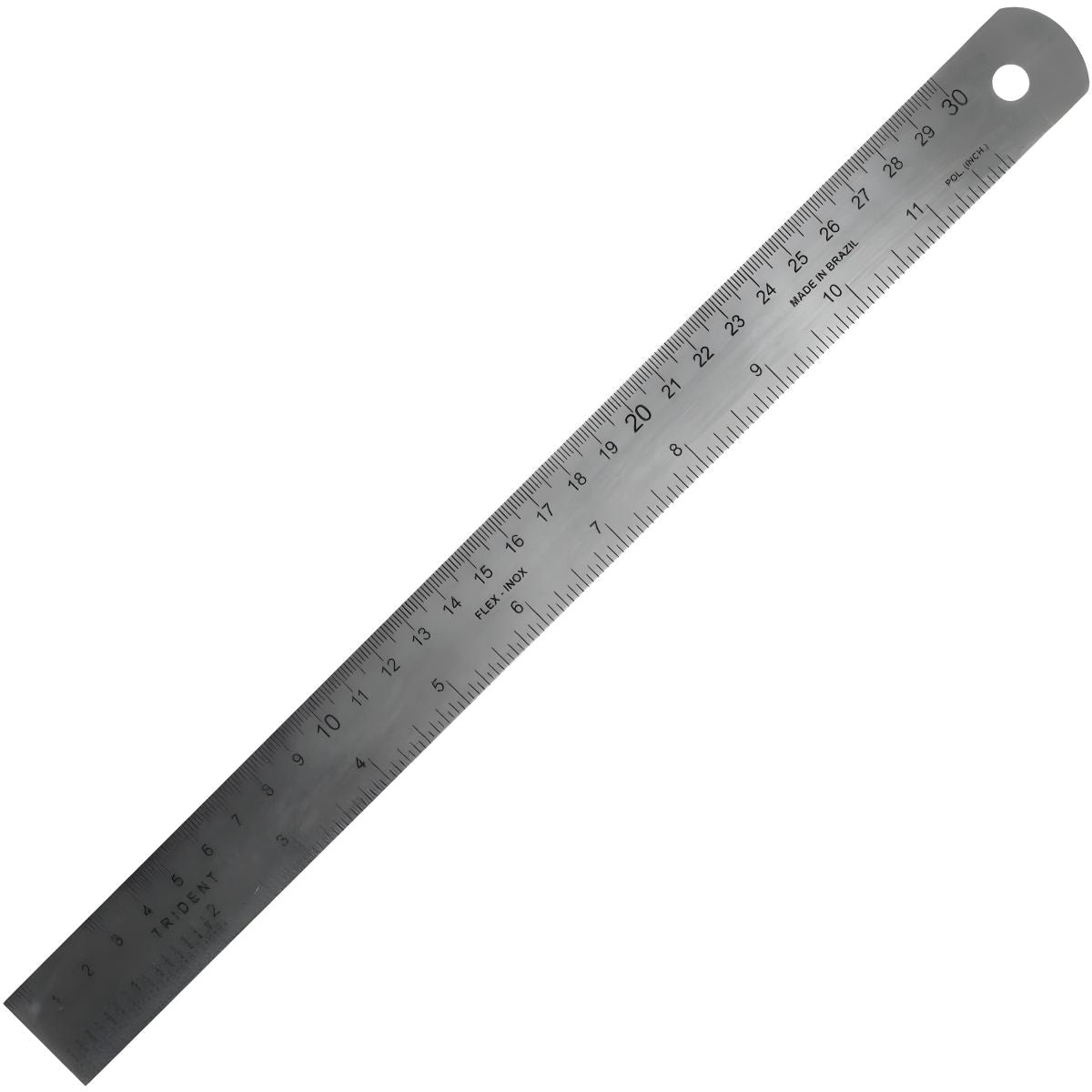 Régua Ferragista em Aço Inox Trident 30cm - Modelo Flex-30
