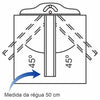 Régua T de Madeira Trident com Borda de Acrílico e Cabeçote Móvel 50 Cm - Modelo 5405
