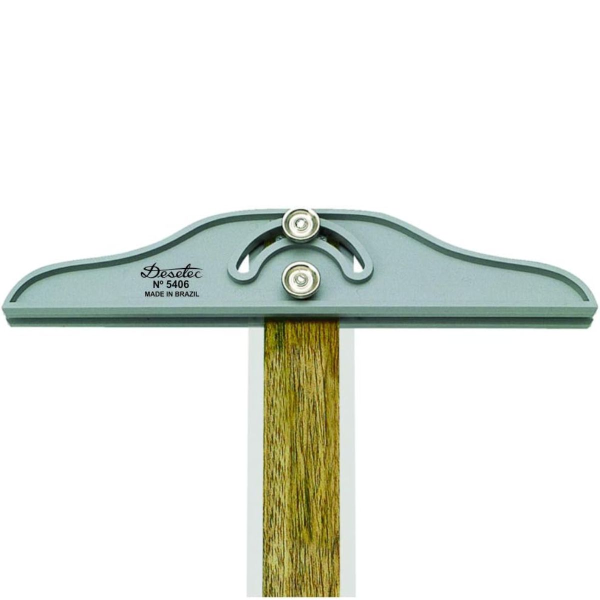 Régua T de Madeira Trident com Borda de Acrílico e Cabeçote Móvel 60 Cm - Modelo 5406
