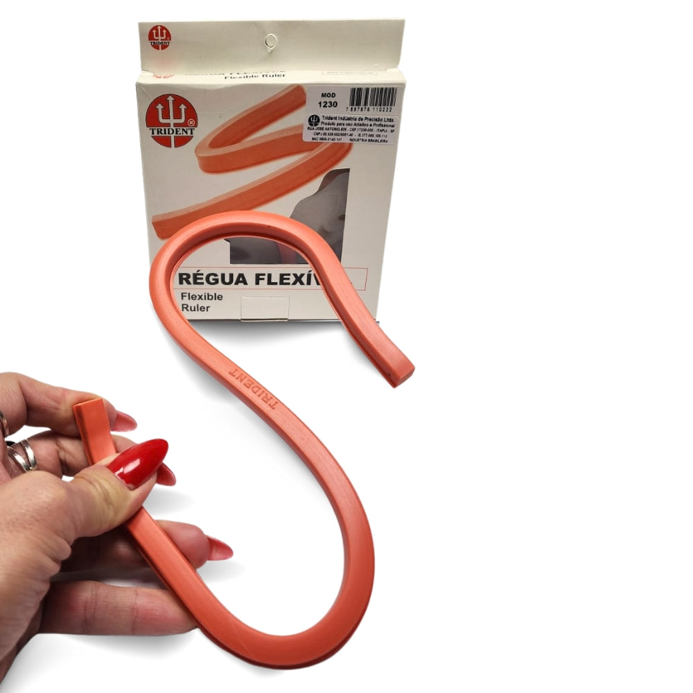 Régua Flexível Trident sem Escala com 30 Cm - Modelo 1230
